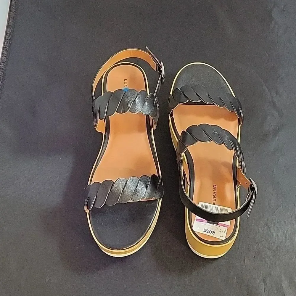 BRAND NEW LUCKY BRAND VELLENORA PLATFORM WEDGE SANDAL